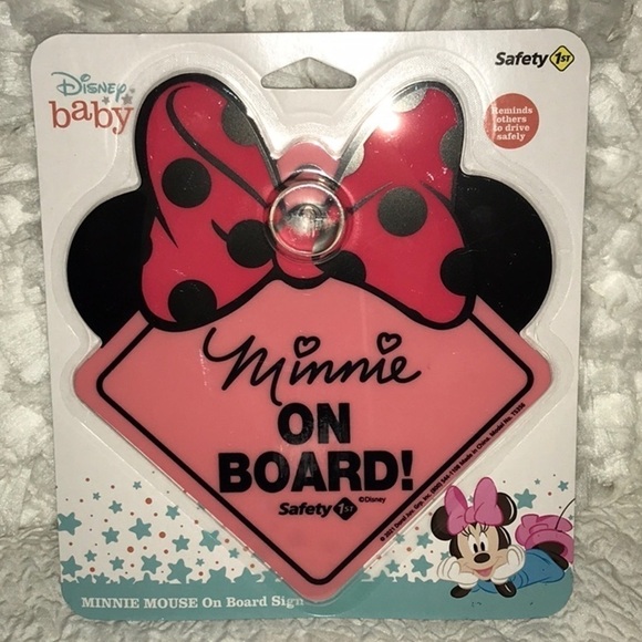 Disney Baby Minnie Mouse On Board Sign - Picture 3 of 4